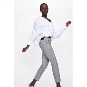 Zara Grey Plaid Pants